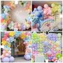 412pcs Pastel Balloon Garland Arch Kit 18 12 10 5 Inch Different Sizes Macaron Assorted Colors Balloon Latex Colorful Balloons for Baby Shower Girls Birthday Wedding Easter Rainbow Party Decoration