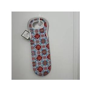 No Brand, Retro Floral Mandala Wine Tote Bag Insulated Neoprene Wine Carrier Bags with Carry Handle Reusable Portable Wine Bottle Holder for Travel Party Picnic