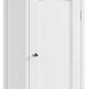 Iwell Bathroom Floor Cabinet, Small Bathroom Storage Cabinet with Drawer & Storage Shelf, Free-Standing Organizer Cabinets for Hallway/Living Room, White, 12.5"L*11.7"W*34.5"H