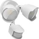 15W 1500 Lumen LED Security Lights with Motion Sensor Outdoor, 3000K/5000K Light, IP65 Waterproof, Dusk to Dawn, Dual-Head Motion Detected Flood Wall Light for Garage Yard Porch (White)