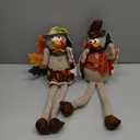 Thanksgiving Turkey Decorations Indoor, Stuffed Turkey Animal Plush Couple, Fall Harvest Home Kitchen Decor, Thanksgiving Tabletop Centerpieces Decorations for Home