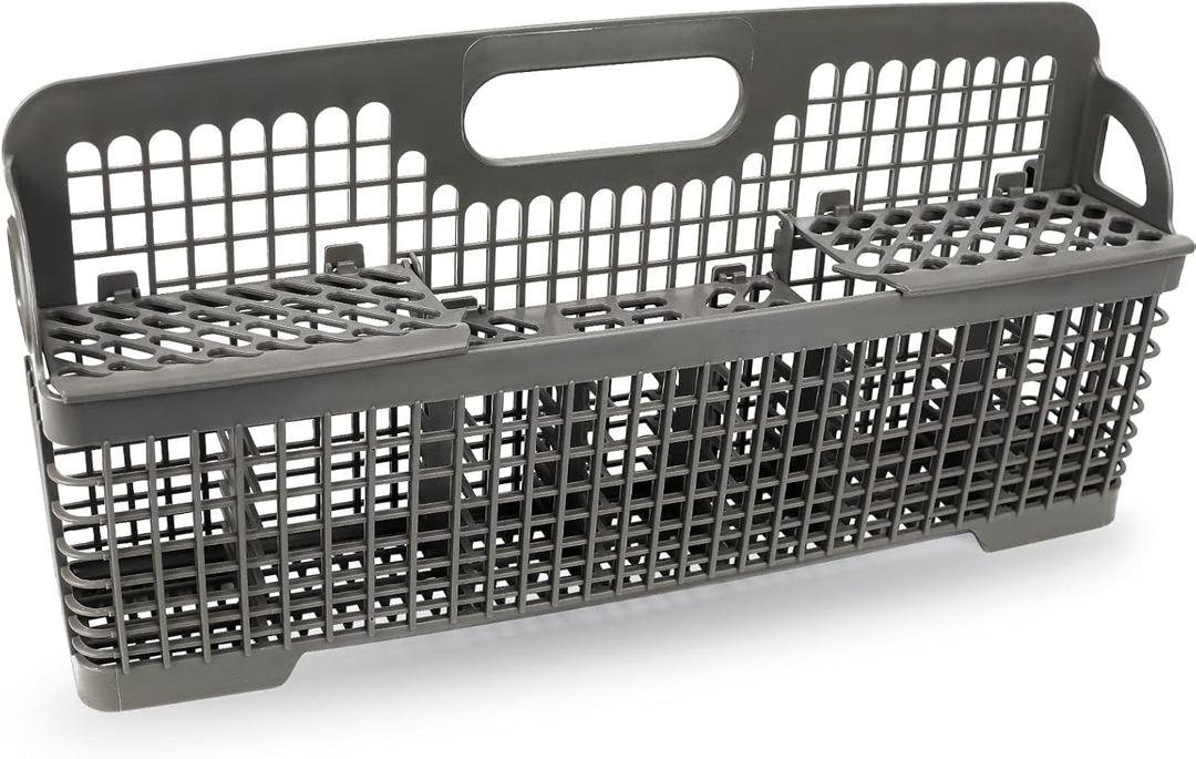 Upgraded Dishwasher Silverware Basket Replacement for 8531233 WP8562043 Whirlpool Kitchenaid Dishwasher Utensil Basket Replace WP8531233VP 8531233 W10190415 8531288 Cutlery Basket Holder by Techecook