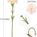 IPOPU Fake Carnations Light Pink Flowers Artificial 10PCS Carnations Flowers 11.4" Small Fake Flowers Silk Flowers with Stems of Baby Shower Decorations Table Decor Centerpieces (Light Pink)
