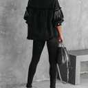 Daacee Oversized Fringe Denim Jacket for Women Frayed Sparkly Tassel Jean Jackets Cowgirl Western Country Concert Outfits (Black)