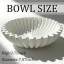 Decorative Bowls for home decor, fruit bowl for kitchen counter, Scalloped key bowl for entryway table