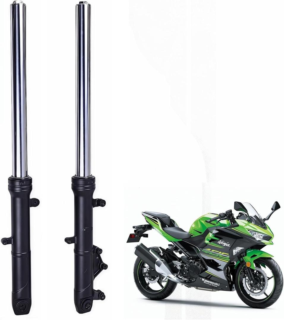 2x Front Brake Suspension Fork Inner Tubes Pipes Compatible with Kawasaki Ninja 400 EX400 (2018-2024) 41x815mm