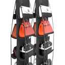 purse organizer, 2 Pack,purse organizer for closet, Upgrade Larger8 Pockets, hand bag storage organizer, bag organizer, thicken Metal Hooks, Black