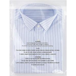 iMailer - 200 Count - 14" x 20" Clear Plastic Poly Bags with Suffocation Warning Self Seal 1.6 Mil for Clothing, T-Shirts, Pants-Resealable Adhesive,Not Strong