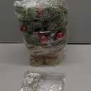 HUAESIN 2Pcs Mini Christmas Tree 12 Inch Flocked Tabletop Christmas Tree with Lighted Snow Frost Pine Cones Small Xmas Tree for Winter Decor Indoor Office Bedroom Kitchen Xmas Decorations (Green)