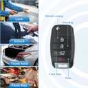 X AUTOHAUX 2pcs 4 Button Proximity Smart Car Keyless Entry Remote Control Key Fob for Kia Soul 2014-2019 SUV 433MHz 60 Chip OSLOKA-875T FSK 95430-B2100 95430B2100 Only Fit for PSD