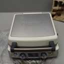 GreenPan Elite 4-Square Waffle Maker, Ceramic Nonstick Plates, Cream White