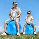 Hopper Ball for Kids Adults & Teens, 28 Inch Clouds Bouncy Ball with Handle, Sit On Hippity Hop Exercise with Air Pump, Jumping Hopping Toys Active Play for Family Activities Indoor Outdoor Fun Races