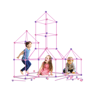 Kids Fort Building Kit 120 Pieces Construction STEM Toys for 5 6 7 8 9 10 11 12 Years Old Boys and Girls Ultimate Forts Builder Gift Build DIY Educational Learning Toy for Indoor Outdoor