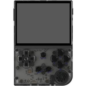 RG35XX 2024 New Updated Portable Game Console with 3.5 Inch IPS Screen Built-in 5470+ Games Linux System, Handheld Video Games Support Gamepad and HDMI TV Output, Retro Game Gift (Transparent Black)