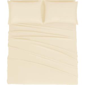 Mejoroom California King Size Sheet Set - Soft Microfiber Bed Sheets,Deep Pocket Fitted Sheet, Breathable, Wrinkle & Fade Resistant - 4 Piece (California King, Taupe)