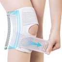 Knee Brace with Side Stabilizer -Knee Braces for Knee Pain, Meniscus Tear, ACL, MCL, Joint Pain Relief,Injury RecoveryAdjustable Knee Support Men and Women (Small, White)