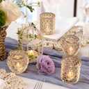 36pcs Gold Votive Candle Holders for Table Centerpiece, Glass Tea Light Candle Holder Set for Wedding Decor Home Party Decoration