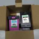 GREENBOX Remanufactured 60XL Ink Cartridges Replacement for HP 60 XL 60XL Combo Pack for PhotoSmart C4780 C4680 C4795 C4640 Deskjet F4480 F4440 F2430 F4280 Envy 110 120 111 114 (1 Black 1 Tri-Color)