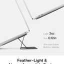 MOFT Laptop Stand for Desk, Adhesive MacBook Computer Stand with 2 Adjustable Viewing Angles, Foldable and Portable Laptop Riser Compatible with 11"-16" Laptops, Black(Adhesive Version)