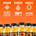 Protein2o Hydration Drink - 2-in-1 Liquid Clear Whey Protein Isolate and Electrolyte Drink - 20g Protein, Vitamins B5, B6 - Post-Workout Recovery - 16.9 Fl Oz - 12 Count Orange Mango