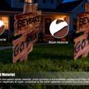 Halloween Decorations, 3 Pack 19" x 16" Yard Signs Stakes Props Outdoor Decor Scary Zombie Vampire Graves Holiday Party Supplies