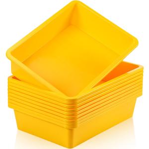 Flat Storage Organizer Tray Bin Letter Size Paper Tray for Classroom Plastic Stackable File Organizer for School Office Teacher Book Organization( Yellow) 2 PCS Flat Storage Organizer Tray Bin Letter Size Paper Tray for Classroom Plastic Stackable File Organizer for School Office Teacher Book Organization( Yellow) 2 PCS