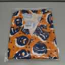 Men Halloween Shirt Fun Pumpkin Print Button Up Shirts Casual Hawaiian Short Sleeve Shirt Holiday Aloha Shirts (Orange, XXL)