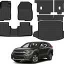 Floor Mats for Honda CRV 2017-2022, Trunk Mat and Backrest Mat All Weather TPE Protector for Honda CR-V Accessories