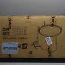 BCAN BT2 450/550LBS Mini Rebounder Trampoline for Adults with Bar, Fitness Trampoline with Bungees, Adjustable Handle, Stable & Quiet, Indoor Outdoor, Whole-Body Workout & Relaxation at Home-40IN-SLV