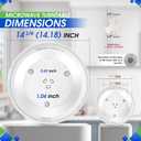 Microwave Plate Replacement 14.18" Fits GE WB49X10063 Microwave Turntable Plate - Exact Replacement Microwave Glass Plate - Oven Rotating Spinning Dish Tray For better Reheating and Cooking