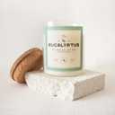 MONDAY MOOSE Scented Candle, 12.6oz All-Natural Soy Wax Cotton Wick Candle Glass Jar and Cork Lid with Essential Oils (Eucalyptus)