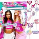 JeVenis Y2K Party Supplies 2000s Party Photo Booth Props 00s Party Decorations 2000's Theme Birthday Party Supplies Vintage Retro Y2K Party Decor
