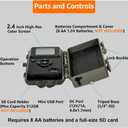 GardePro A3S Trail Camera (Non-Cellular, Non-WiFi), Enhanced Low-Light Performance, 64MP Photo & 1296P HD Video, 0.1s Trigger, 100ft No-Glow Night Vision, Motion Activated Wildlife Camera