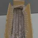 KINLINK 7x7 Picture Frame Brown Set of 4, Wooden Square Photo Frames Matted 5x5 with Plexiglass for 5x5 with Mat or 7x7 without Mat for Table and Wall Display