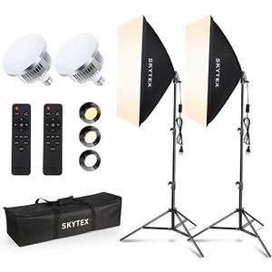 Skytex Softbox Lighting Kit 2Pack 20x28in Soft Box | 85W 2700-6400K E27 LED Bulb Continuous Photography Lighting, Photo Studio Lights Equipment for Camera Shooting, Video Recording