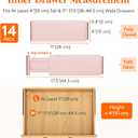 Lifewit 14 Pack Drawer Dividers 4" High, 11-17" Adjustable Drawer Organizers for Clothes, Expandable Dresser Separators in Bedroom/Bathroom/Kitchen/Fridge/Office Organization and Storage, Pink