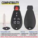 Vurkcy Key Fob Entry Remote Control Key Compatible with 2008-2016 Chrysler Town and Country, 2008-2020 Dodge Grand Caravan, Replacement for M3N5WY783X IYZ-C01C, 7 Button (Pack of 2)