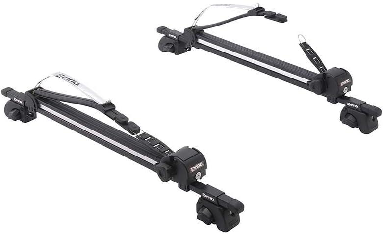 INNO Racks - Locking Surfboard Roof Rack - Water Sport Car Top Mount, Silver, 3 Shortboard/2 Longboard Capacity (INA744)