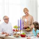 2 x 6 Pack 10 Inch Mauve Purple Spiral Taper Candles for Celebrations and Religious Ceremonies, Unscented Dripless Twisted Candlesticks for Dinner Decorative Accents Relaxation and Meditation