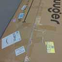 Huuger Computer Desk with 6 Drawers, Office Desk with Shelves, Reversible Gaming Desk, Corner Desk with Storage, Work for Home Office, Study, Living Room, 47inch, Rustic Brown
