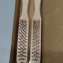 MAXMAN Stainless Steel Wire Scratch Brush, 12 Inch Wooden Handle Wire Brush with Metal Scraper, Heavy Duty Wire Brushes for Cleaning Rust, Paint Scrubbing, Dust and Other Hard Surfaces 2 Pieces