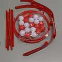 Novelty Place Head Basketball Hoop Party Game Set for Kids & Adults - Adjustable Basketball Headband with 20 Balls - Red & White