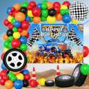 Huge Truck Birthday Party Decorations Kit For boys, happy birthday Backdrop, 70 Balloons, Balloon Arch kit