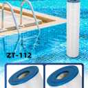 ZOTEE PCC130-PAK4 Pool Filter Cartridge Replaces Clean and Clear Plus 520, C-7472, Darlly 71252,FC-1978, 817-0143, PLFPCC130, 32-1/16" x 7" Pool Filter, 4 Pack (1008)
