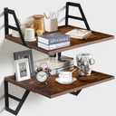  Deep Floating Shelve; Wall Mounted Book Shelf for Living Room, Bedroom Shelves for Wall Decor; Shelves for Wall Storage; Shelving with Metal Brackets, 12 Inches (Rustic Brown) 1 Pack
