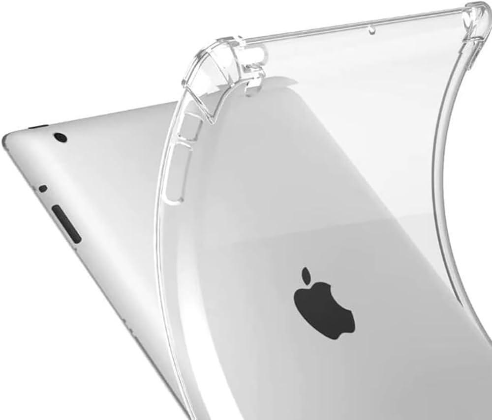 Tablet Clear Flexible Case Pen Slot for Apple iPad 2nd 3rd 4th Gen(2010 2011 2012 Release),Ultra Slim TPU Soft Transparent Cover with Stylus Holder for Apple iPad 2/3/4(for iPad 2 3 4 9.7")