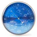 3-in-1 All-Season Wall Hanging Thermometer, Barometer, Hygrometer | Accurate Weather Station for Home and Office | Fahrenheit Edition in/Outdoor, Fahrenheit Edition(Blue)