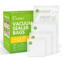 Vixino Vacuum Sealer Bags, 80 Reusable Vacuum Sealer Bags for Food, BPA-Free, Meal Prep and Sous Vide Cooking,Works for Handheld Sealer and Vac Sealer Machine with External Vacuum Systems