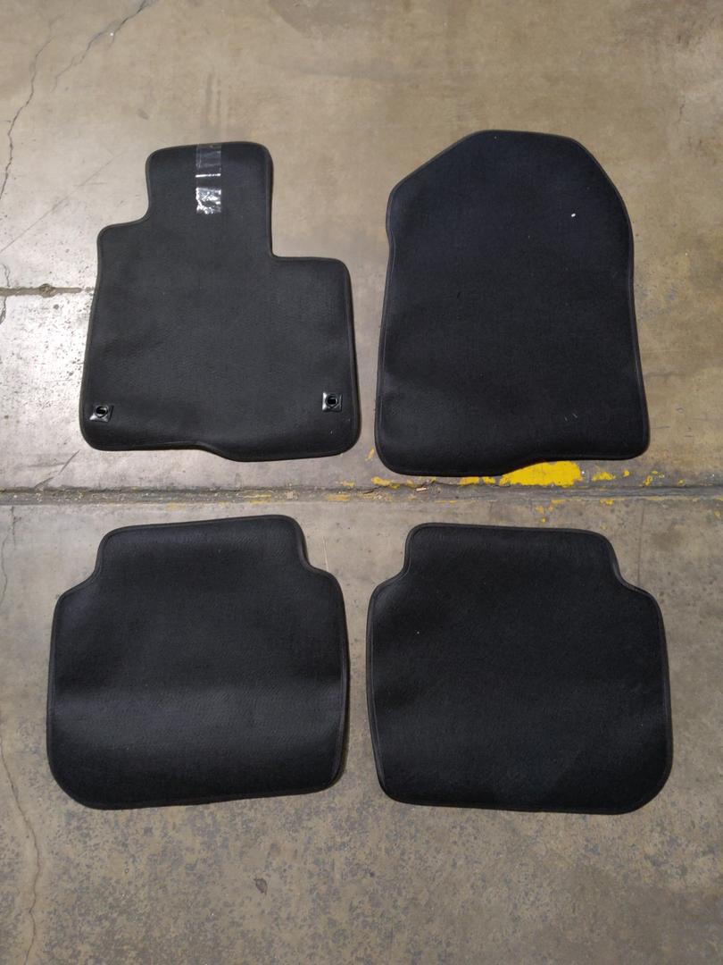 Black Carpet Floor Mats 4 Piece, Size: 1 Driver's floor Mat ( 26×19Inch) 2 Front passenger Floor Mat (28×19inch) Rear Floor Mats (2Pieces 18×19inch)