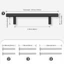 3-3/4" (96mm) Cabinet Handles 10 Pack - Matte Black Stainless Steel Cabinet Pulls and Knobs for Kitchen Cabinets, Drawers Solid Construction Cabinet Hardware Black Drawer Pulls